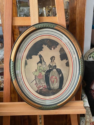 Jeux de Séduction, Sylvain Sauvage,  Paire de gravures rehaussées, Vers 1925