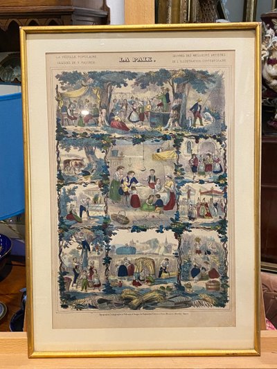 La Paix, La feuille populaire, Drawing by V. Fagonde, About 1865