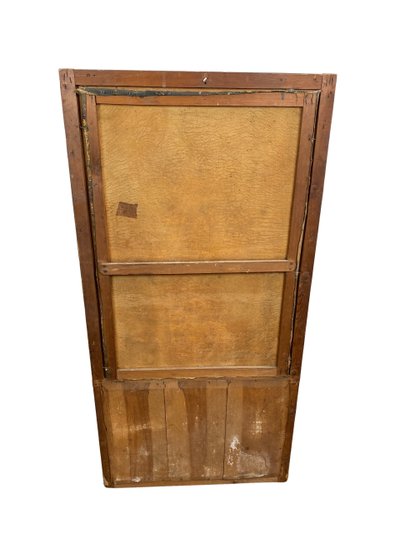 Trumeau En Bois Doré d'époque XIXe Siècle Scène Romantique - 69cm X 140cm