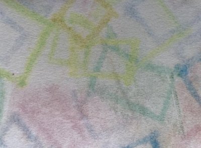 Aquarelle, abstraction géométrique  signée Daniel Ravel et datée de 1959.
