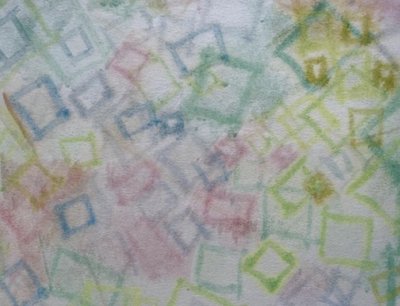 Aquarelle, abstraction géométrique  signée Daniel Ravel et datée de 1959.