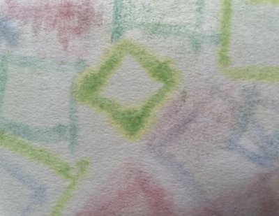 Aquarelle, abstraction géométrique  signée Daniel Ravel et datée de 1959.