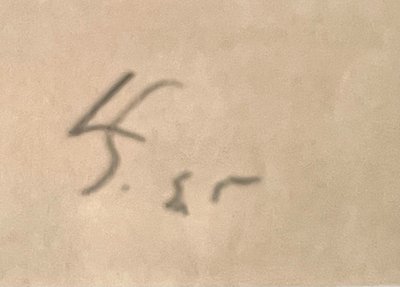 Dessin original,  nu féminin étendu. signé Leopold Survage