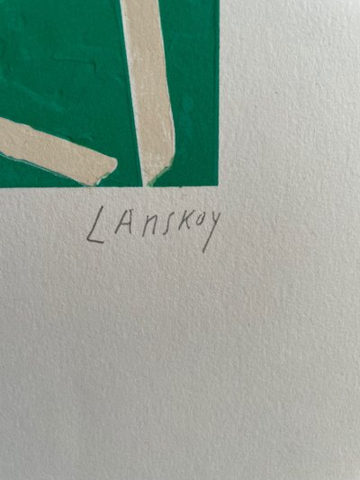 Large lithograph by ANDRÉ LANSKOY ( 1902-1976) signed and numbered XXV/L