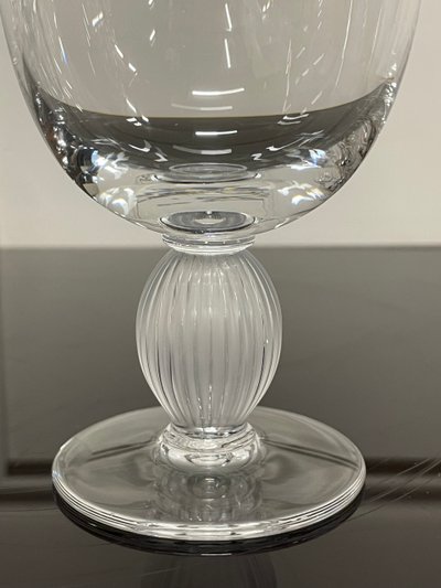Lalique - Modèle Langeais - 5 Verres à Vin Blanc En Cristal Lalique France H: 12 Cm