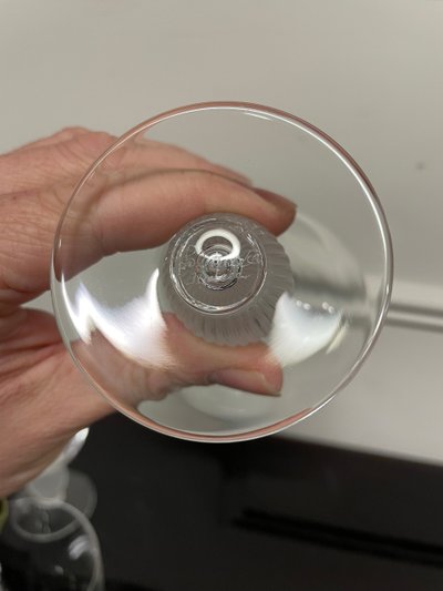 Lalique - Modèle Langeais - 5 Verres à Vin Blanc En Cristal Lalique France H: 12 Cm