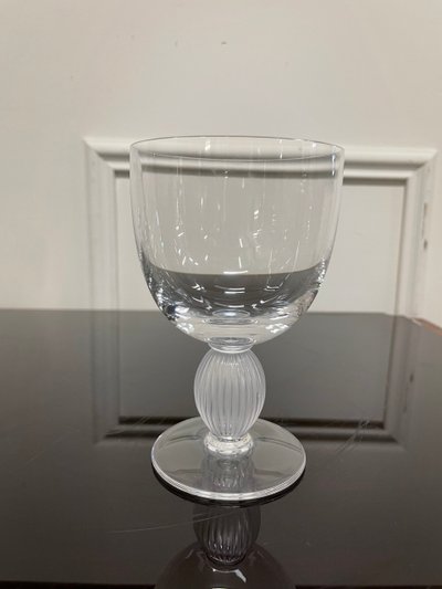 Lalique - Modèle Langeais - 5 Verres à Vin Blanc En Cristal Lalique France H: 12 Cm