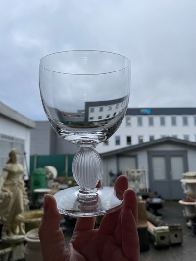 Lalique - Modèle Langeais - 6 Verres à Eau En Cristal Lalique France H: 14,5 cm 