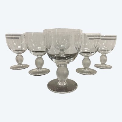 Lalique - Modèle Langeais - 6 Verres à Eau En Cristal Lalique France H: 14,5 cm 