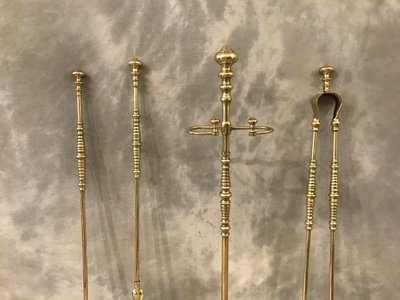 Beautiful large antique brass mantelpiece from the 19th century