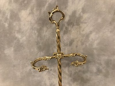 Antique 19th century brass and bronze mantelpiece server