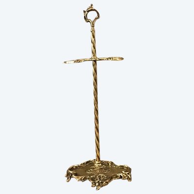 Antique 19th century brass and bronze mantelpiece server