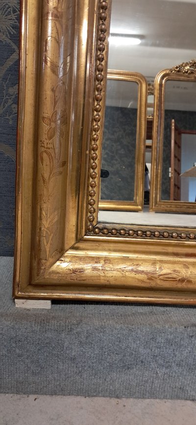 Miroir  Louis Philippe Fronton 155 x 86.5