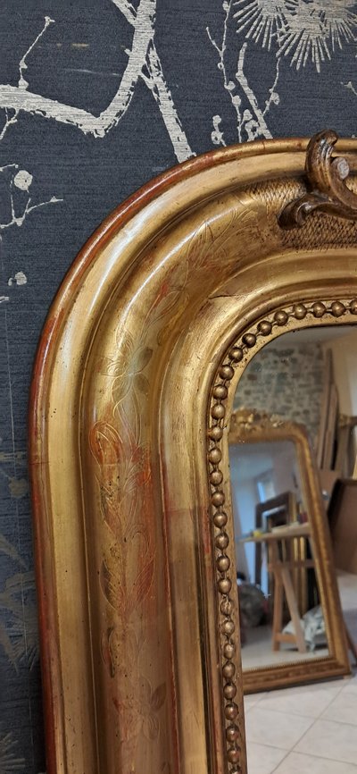 Miroir  Louis Philippe Fronton 155 x 86.5