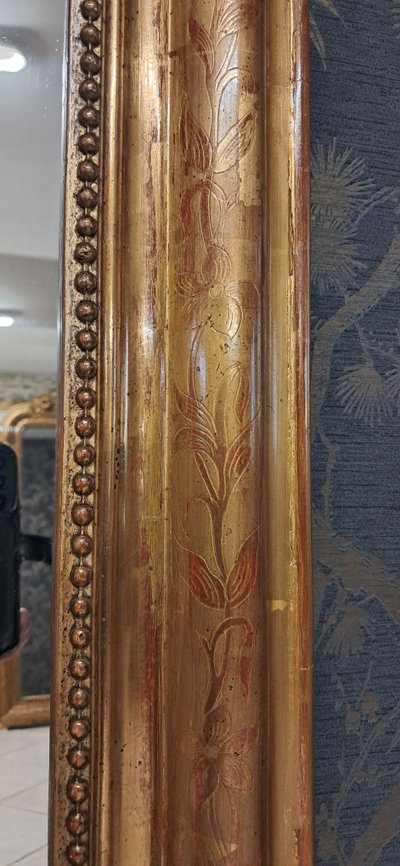 Miroir  Louis Philippe Fronton 155 x 86.5