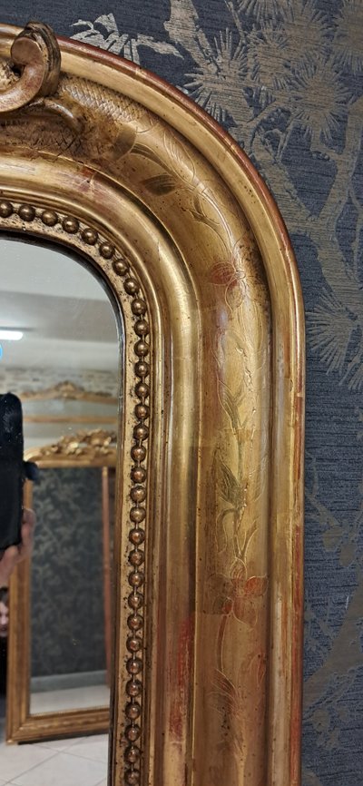 Miroir  Louis Philippe Fronton 155 x 86.5