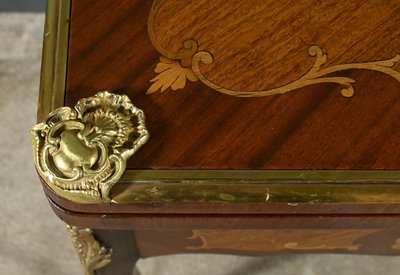 Mahogany Games Table, Transitional Louis XV/Louis XVI style - Late 19th century
