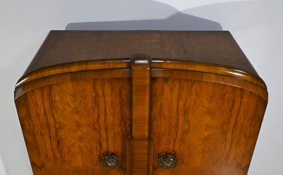 Piccolo armadio in noce, Art Déco, Walrose House, Inghilterra - 1940