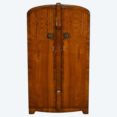 Piccolo armadio in noce, Art Déco, Walrose House, Inghilterra - 1940