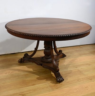 Table Guéridon en Palissandre, époque Napoléon III – Milieu XIXe