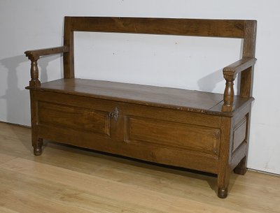 Banc Coffre de Palier en Chêne massif – 1920