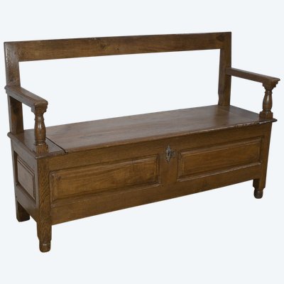 Banc Coffre de Palier en Chêne massif – 1920