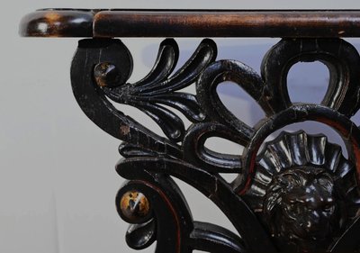 Pair of Travelling Chairs in Blackened Wood, Napoleon III period - Mid-19th century