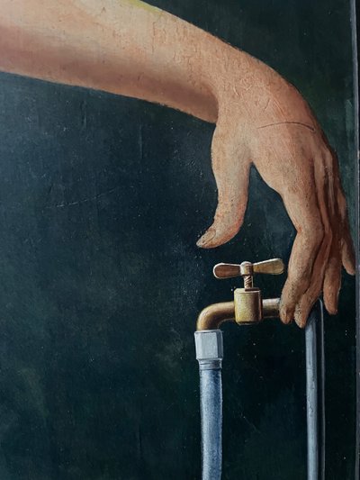 Wunderschönes und großes Gemälde signiert von Fabrizio Riccardi (1941)