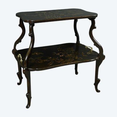 Table à Thé en Bois Laqué à Décors Asiatiques – Fin XIXe