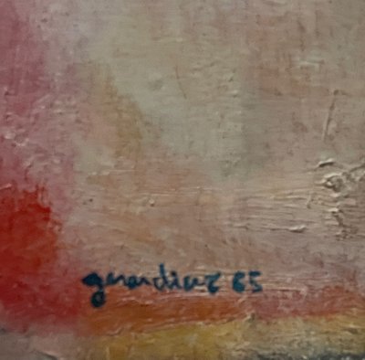 Gemälde mit fauvistischen Elementen von Gérard Diaz, genannt GERARDIAZ, geboren in Algerien 1938