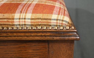 Panca con cassapanca in rovere - Inizio XX secolo