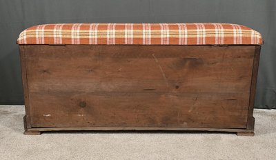Panca con cassapanca in rovere - Inizio XX secolo