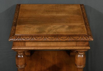 Petite Table de Salon en Noyer massif, style Louis-Philippe – Fin XIXe