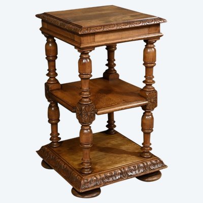 Petite Table de Salon en Noyer massif, style Louis-Philippe – Fin XIXe