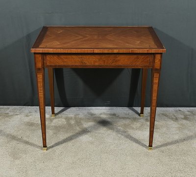 Petite Table Bureau en Marqueterie, style Louis XVI – 2ème partie XIXe