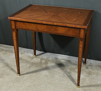Petite Table Bureau en Marqueterie, style Louis XVI – 2ème partie XIXe