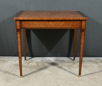 Petite Table Bureau en Marqueterie, style Louis XVI – 2ème partie XIXe
