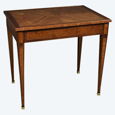 Petite Table Bureau en Marqueterie, style Louis XVI – 2ème partie XIXe