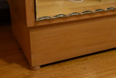 Glazed Dressing Table in Fruitwood - 1950