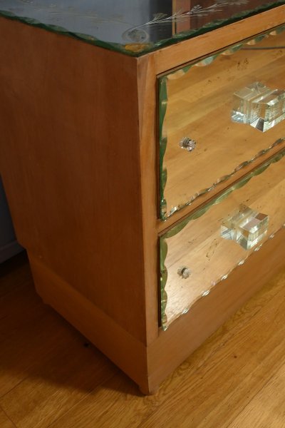 Glazed Dressing Table in Fruitwood - 1950