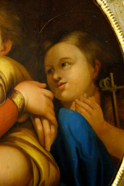 Großes Tondo: Madonna della Seggiola nach Raffael