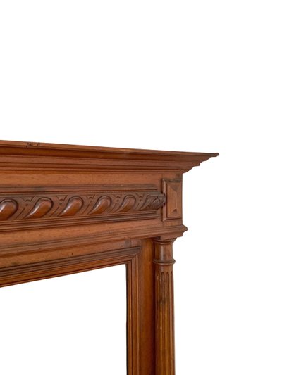Important Miroir Biseauté XIXème Style Henri II En Bois Massif -  96cm X 150cm