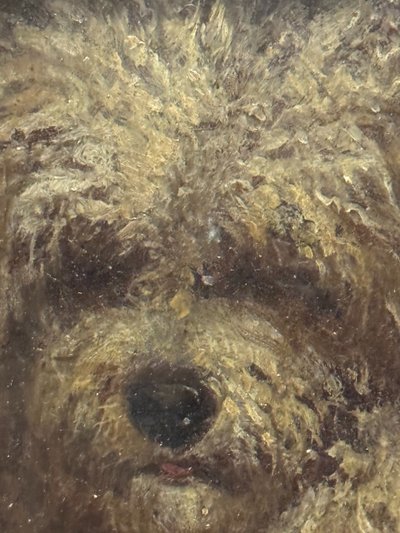 Ecole Impressionniste Du XIXème Siècle - Portrait De Chien, 1873 - Monogramme