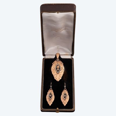 Parure En Or, Diamants Et Perles Fines