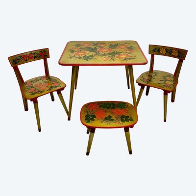 Soggiorno per bambini russo Khokhloma vintage 1960