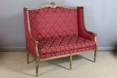Salon en bois doré style Louis XVI