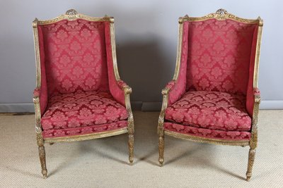 Salon en bois doré style Louis XVI