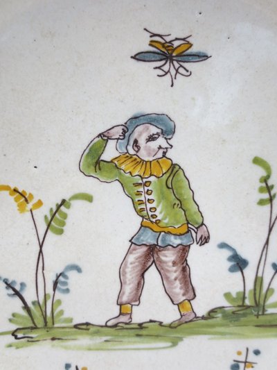Earthenware plate, 18th century.
