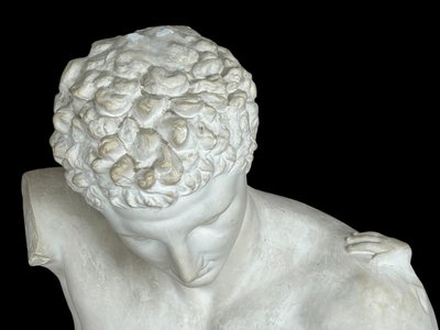Importantissimo Busto Antico Di Hermes Secondo Prassitele - Gesso Del XX Secolo H 75 cm