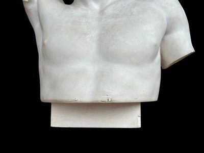 Importantissimo Busto Antico Di Hermes Secondo Prassitele - Gesso Del XX Secolo H 75 cm